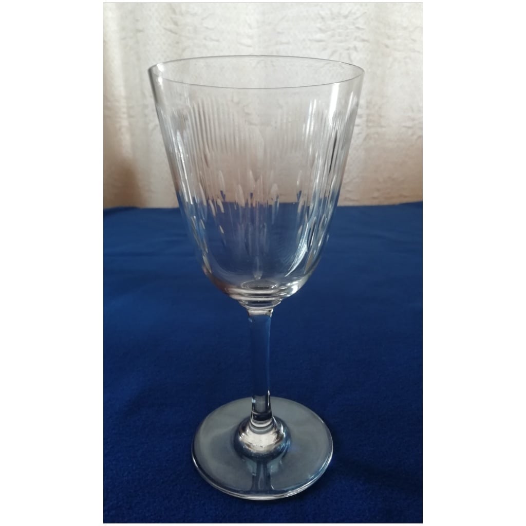 5 verres à eau en cristal de Baccarat modèle Molière 4