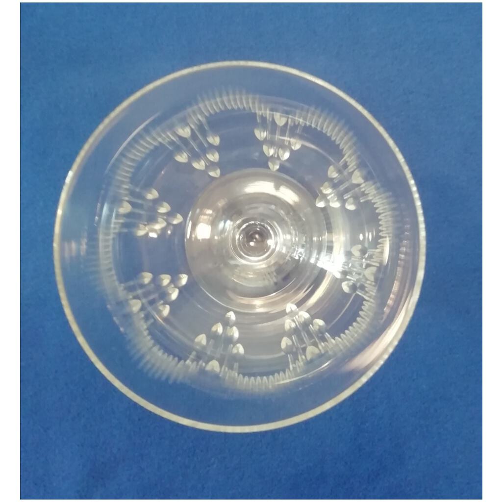 5 verres à eau en cristal de Baccarat modèle Molière 5