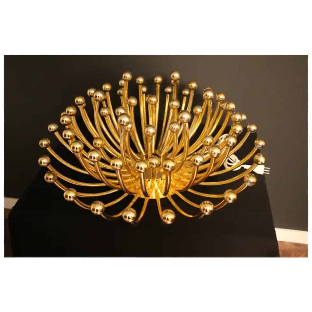Appliques, plafonniers ou lampes Pistillo dorés de 60 cm de Valenti Milano 4