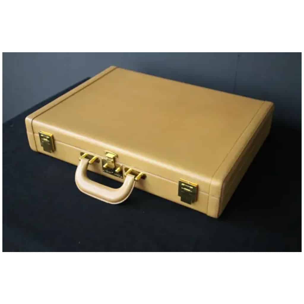 Hermès beige leather briefcase, Hermès attaché case, Hermès 4 bag