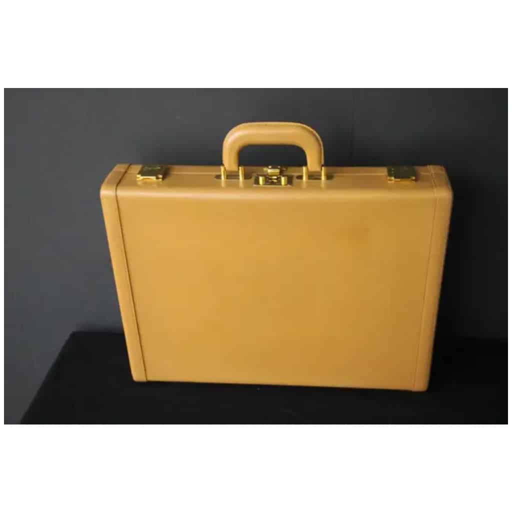 Hermès beige leather briefcase, Hermès attaché case, Hermès 5 bag