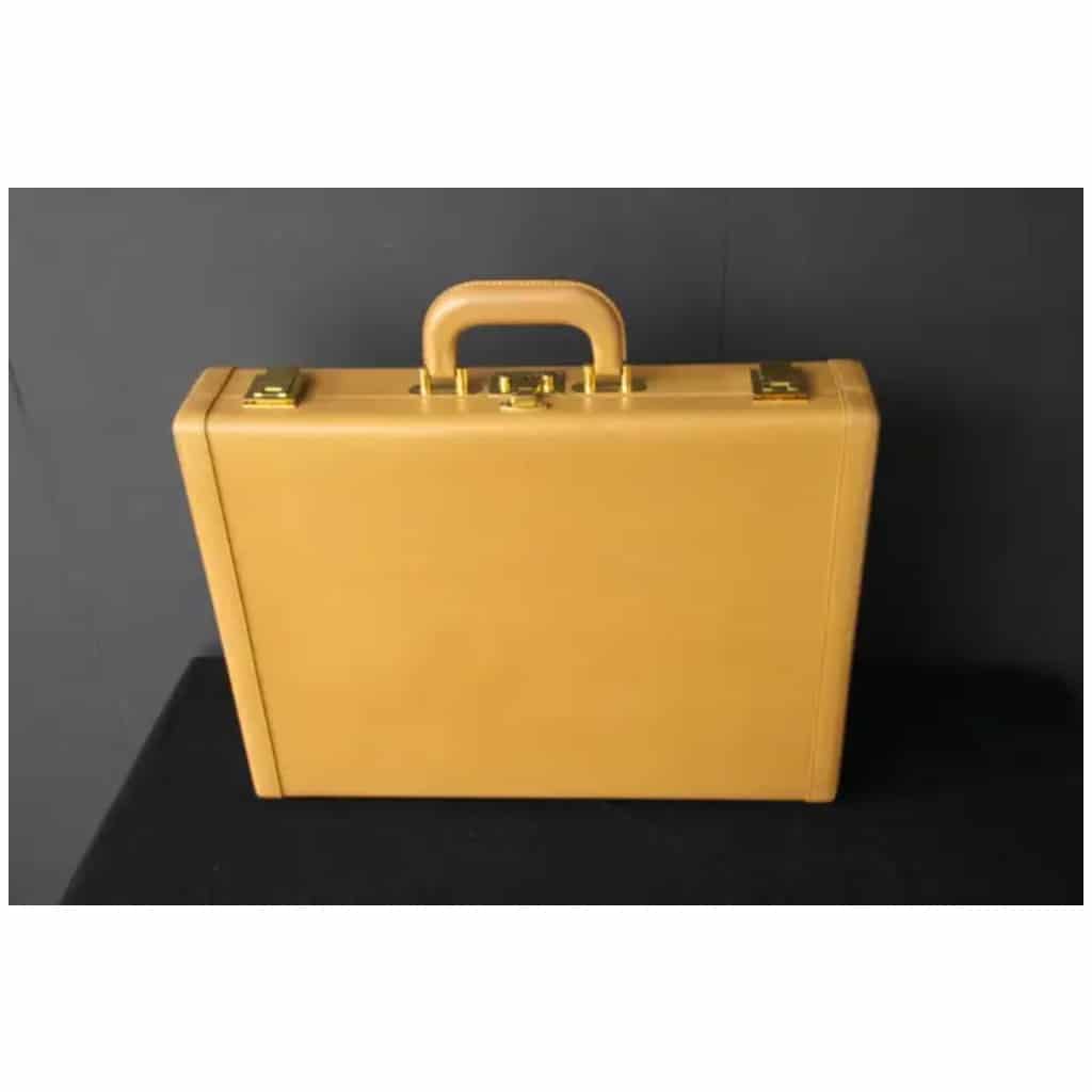 Porte-documents en cuir beige Hermès, Attaché-case Hermès, Sac Hermès 6