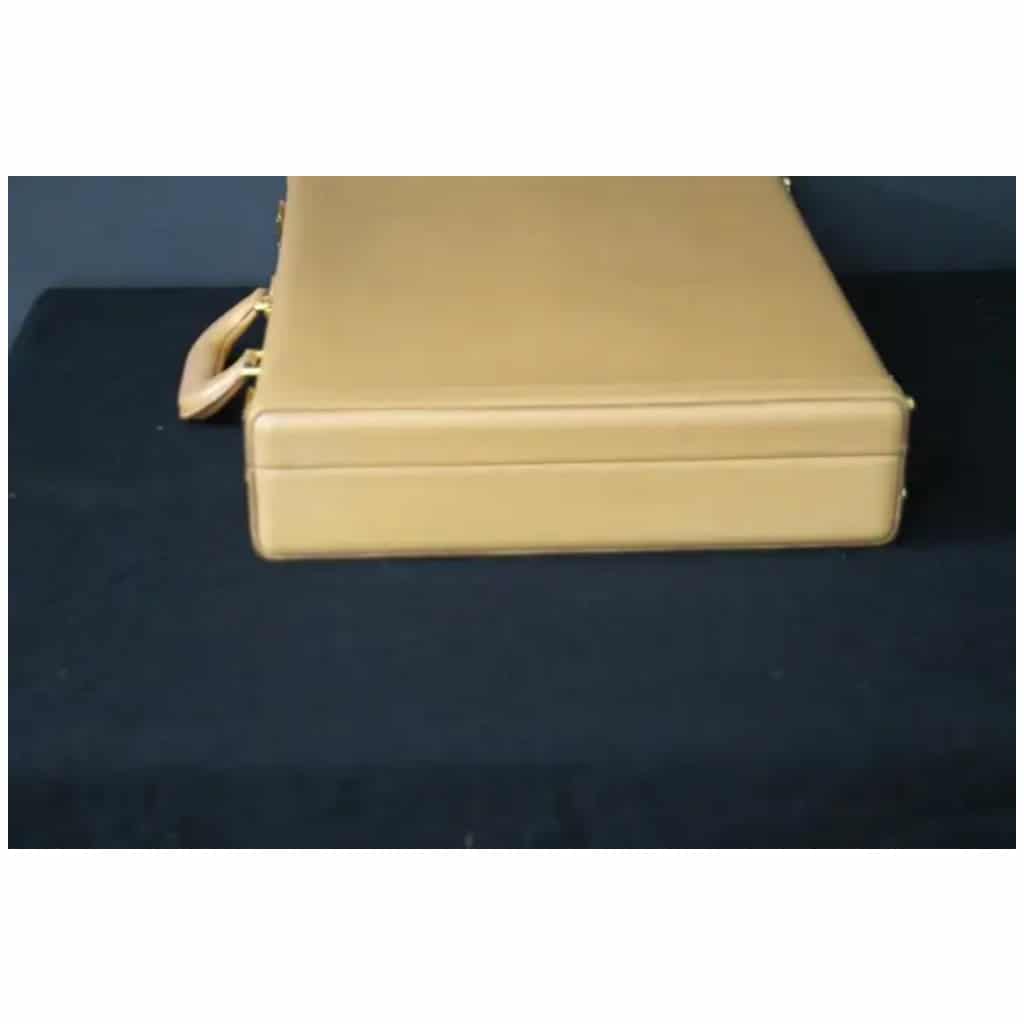 Hermès beige leather briefcase, Hermès attaché case, Hermès 7 bag