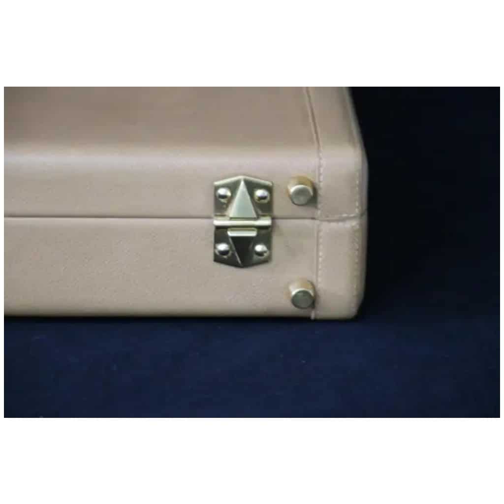 Porte-documents en cuir beige Hermès, Attaché-case Hermès, Sac Hermès 9