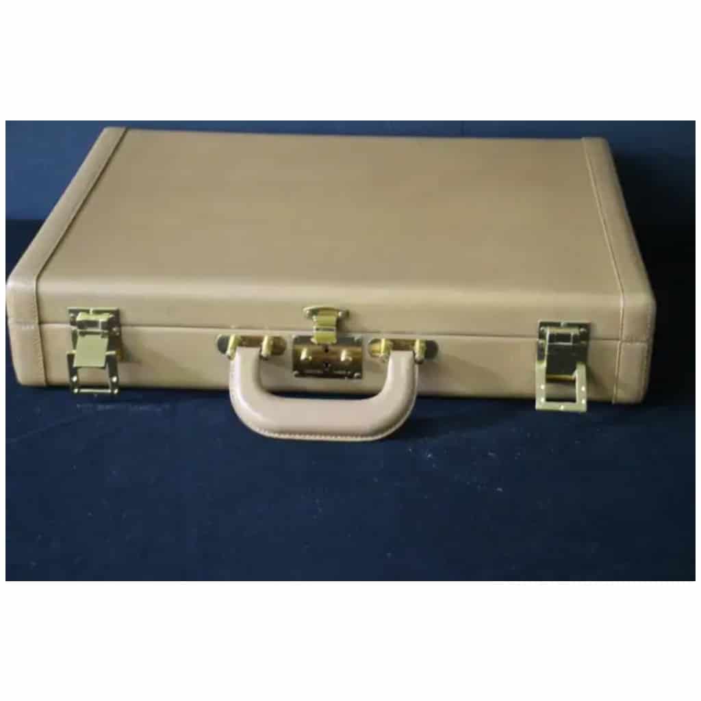 Hermès beige leather briefcase, Hermès attaché case, Hermès 17 bag