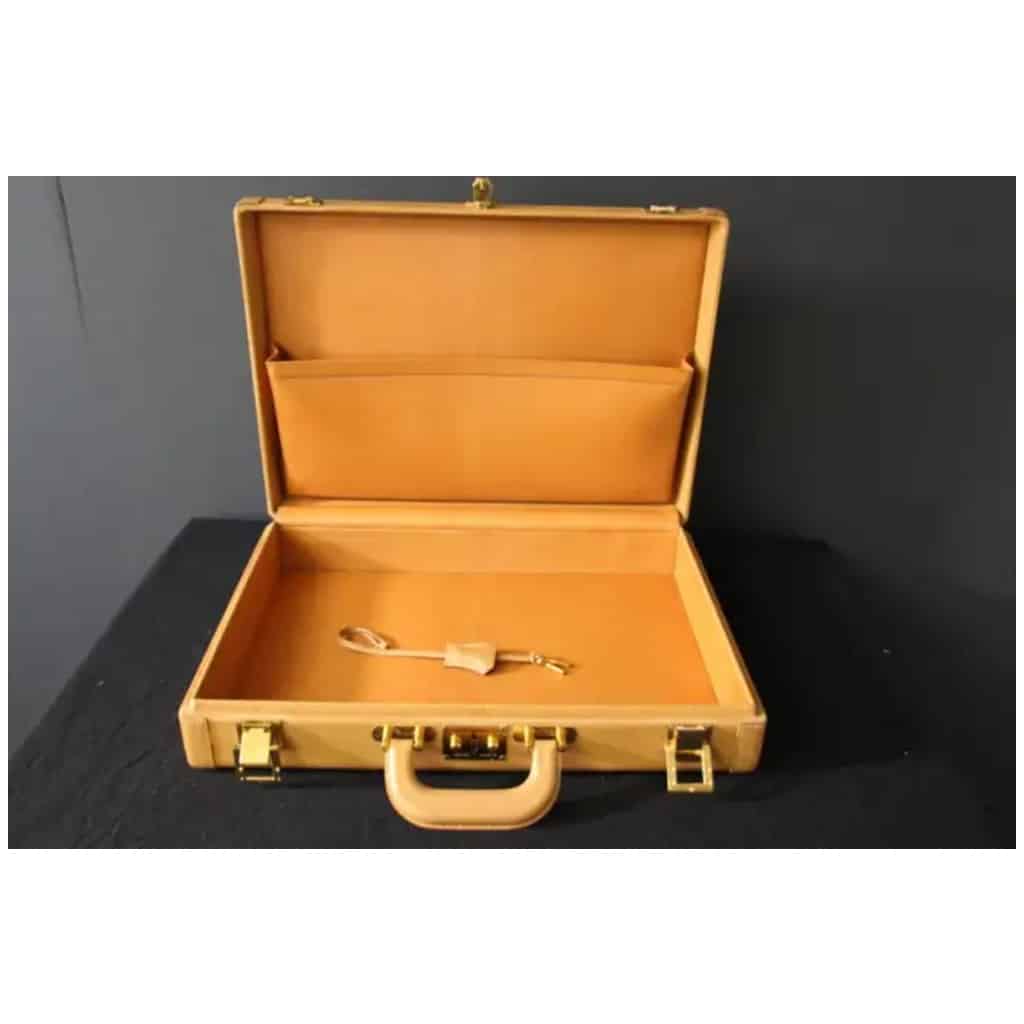 Hermès beige leather briefcase, Hermès attaché case, Hermès 18 bag