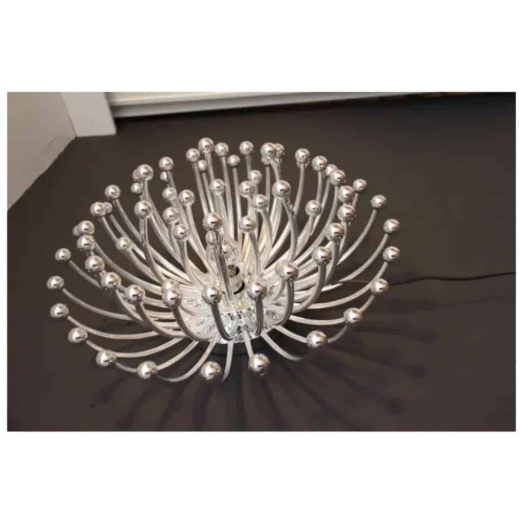 pair of 60 cm silver Pistillo lamps by Valenti Milano 17