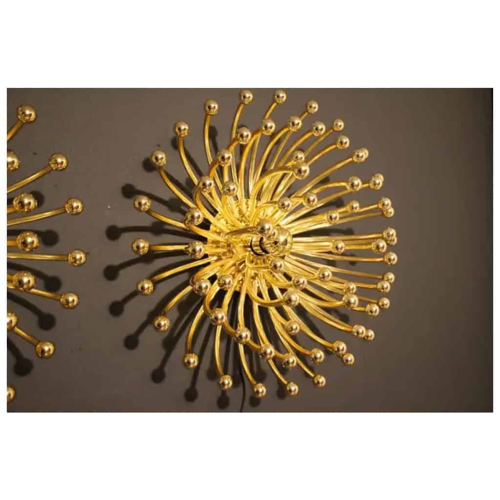Appliques, plafonniers ou lampes Pistillo dorés de 60 cm de Valenti Milano 9