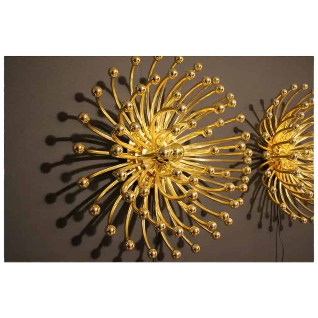 Appliques, plafonniers ou lampes Pistillo dorés de 60 cm de Valenti Milano 10