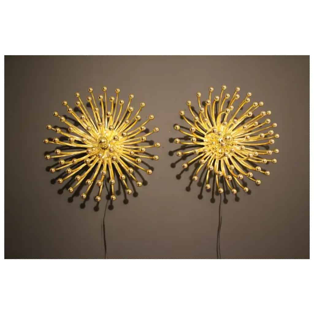 Appliques, plafonniers ou lampes Pistillo dorés de 60 cm de Valenti Milano 11