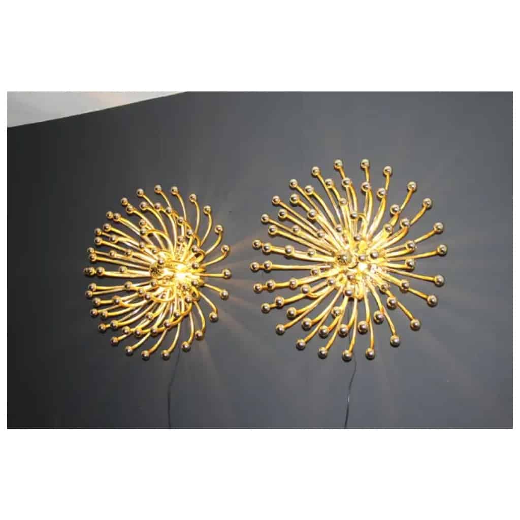 Appliques, plafonniers ou lampes Pistillo dorés de 60 cm de Valenti Milano 14