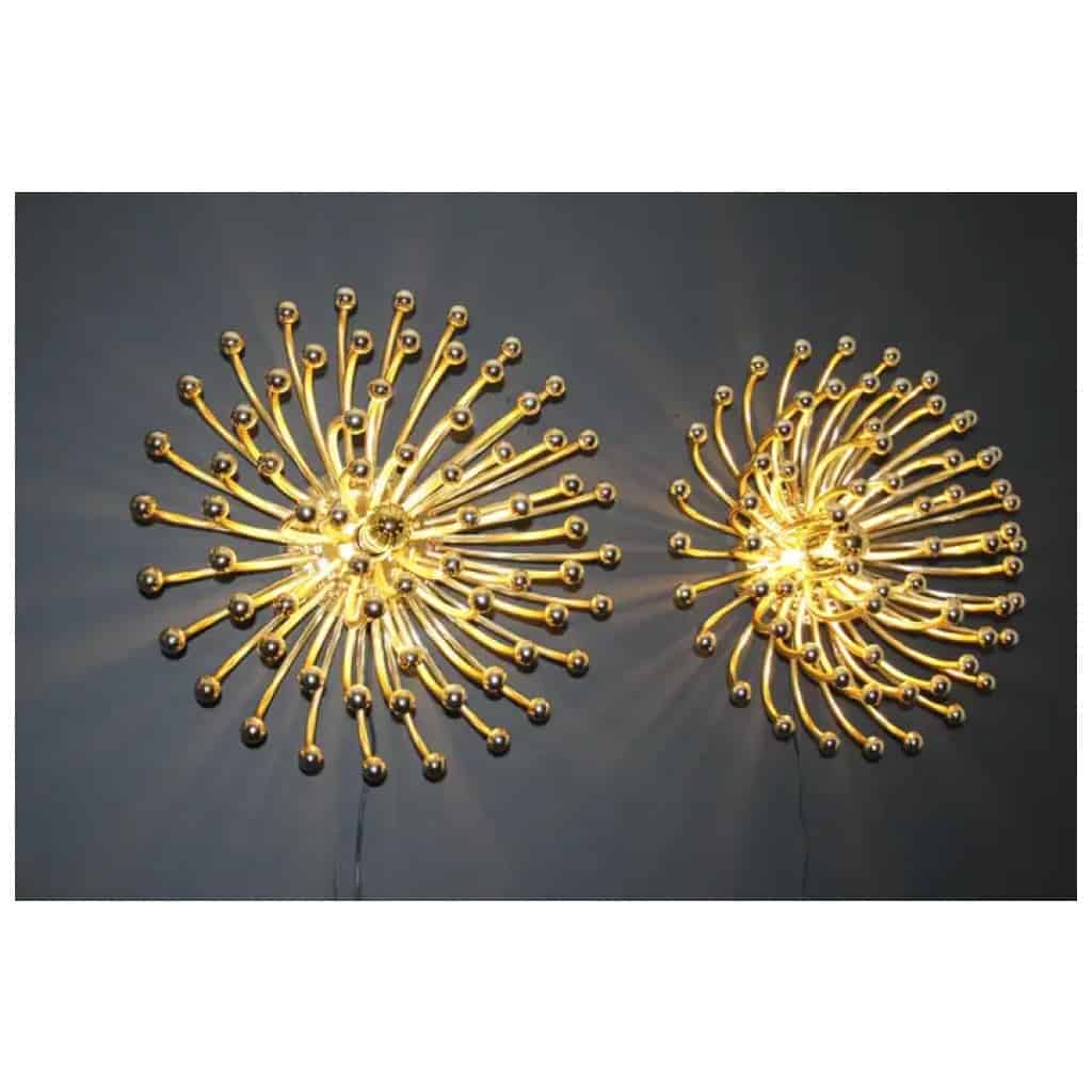 Appliques, plafonniers ou lampes Pistillo dorés de 60 cm de Valenti Milano 18