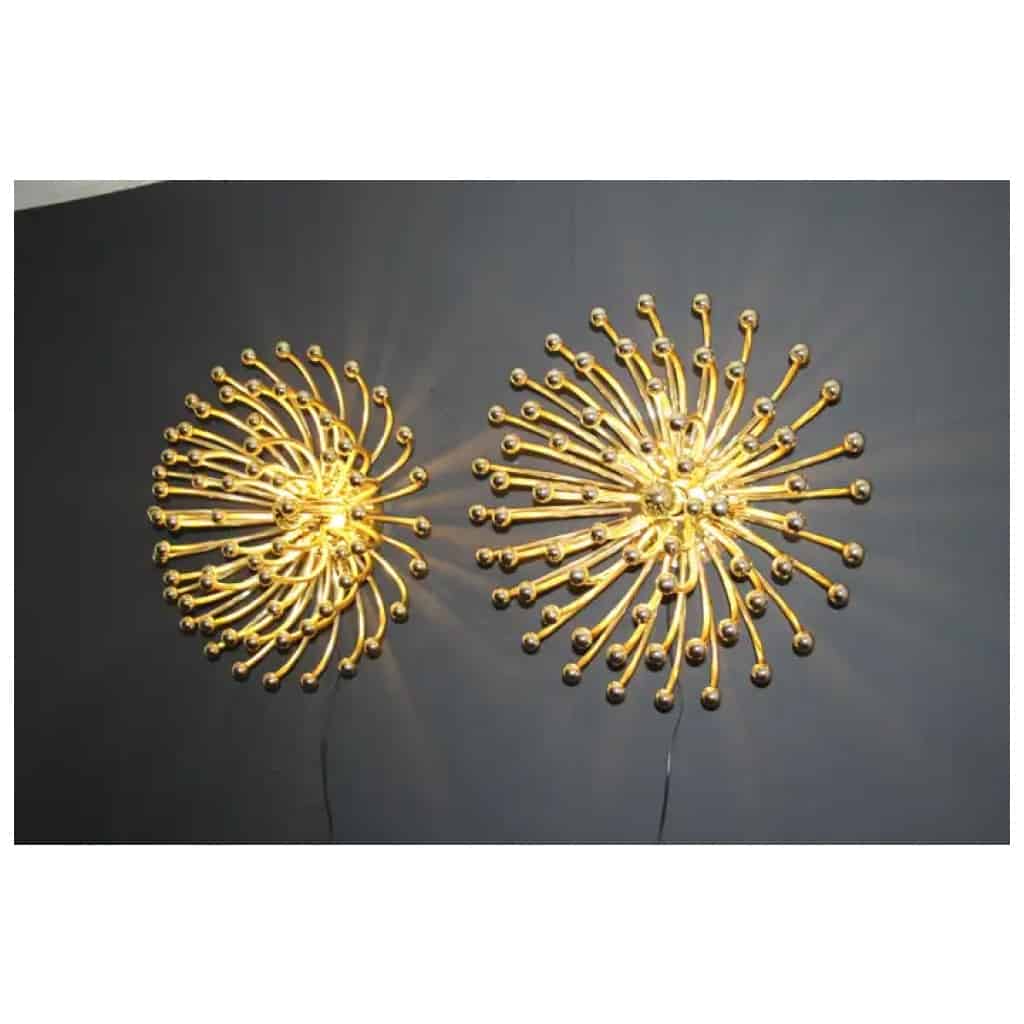 Appliques, plafonniers ou lampes Pistillo dorés de 60 cm de Valenti Milano 17