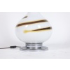 White glass lamp decorated with a brown and yellow spiral, 1970s 16