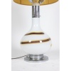 White glass lamp decorated with a brown and yellow spiral, 1970s 12