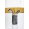 White glass lamp decorated with a brown and yellow spiral, 1970s 13