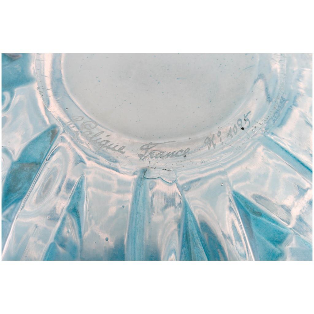 1929 René Lalique – Milan Vase White Glass Patinated Electric Blue 9