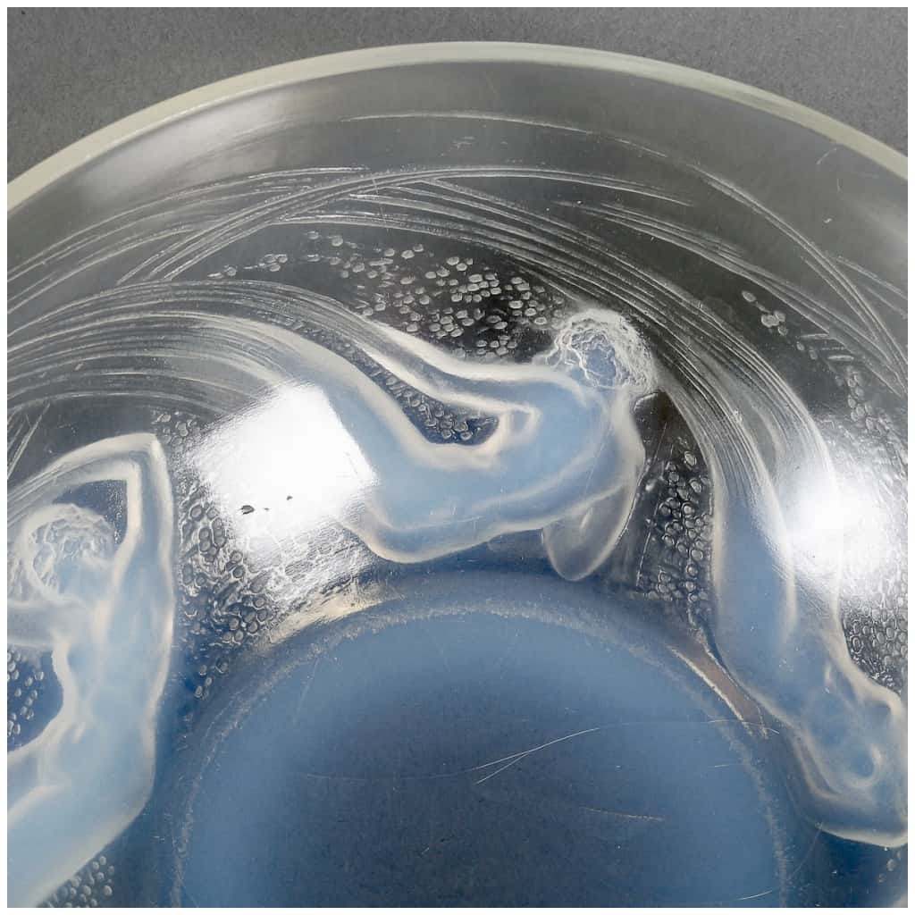 1921 René Lalique – Ondines Plate & Cup Opalescent Glass 13