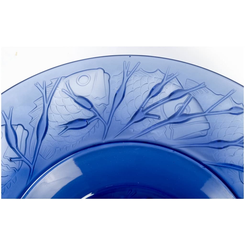 1930 René Lalique – Antwerp Dish Cup Sapphire Blue Glass 5