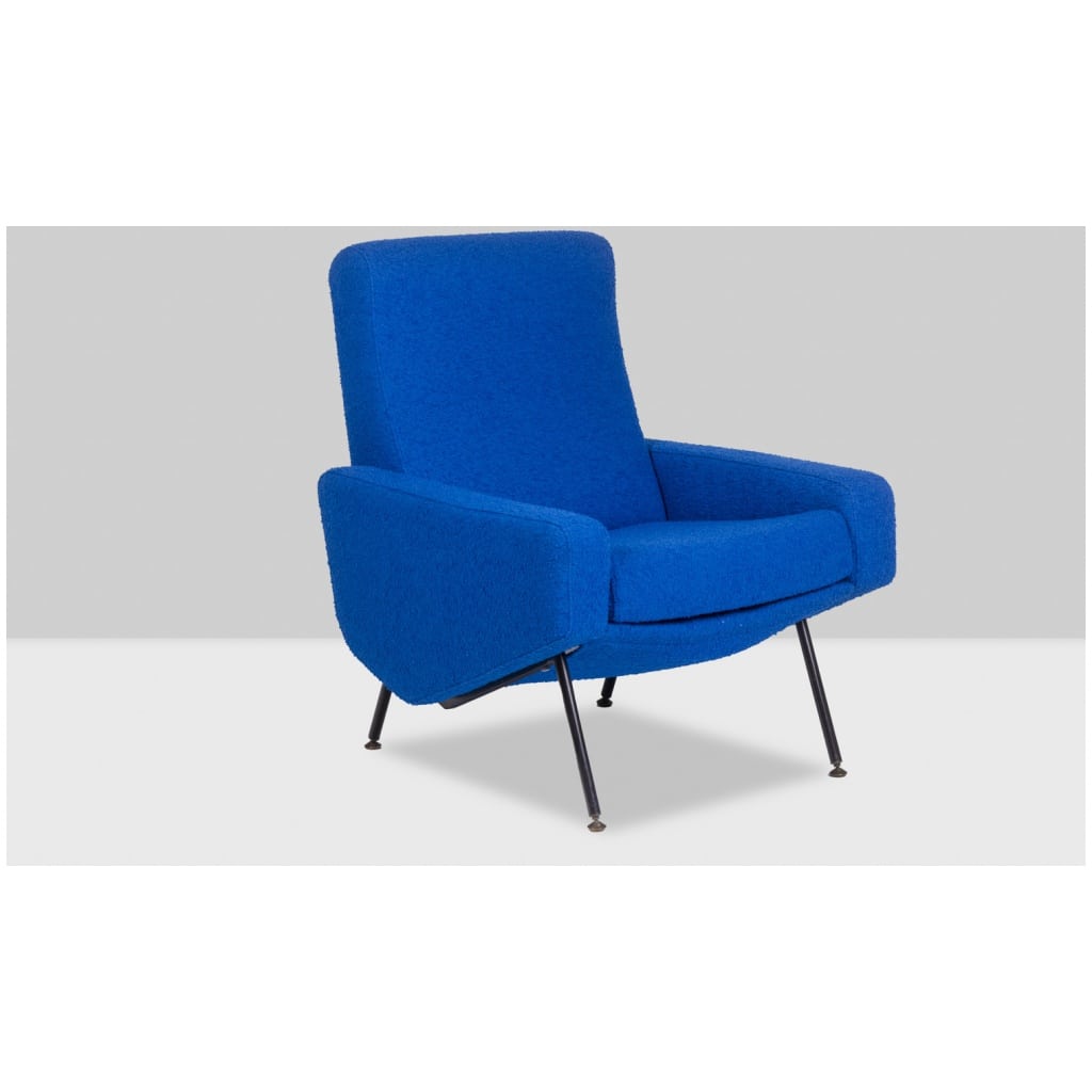 Guariche pour Airborne, Paire de fauteuils « Troïka », années 1950 10