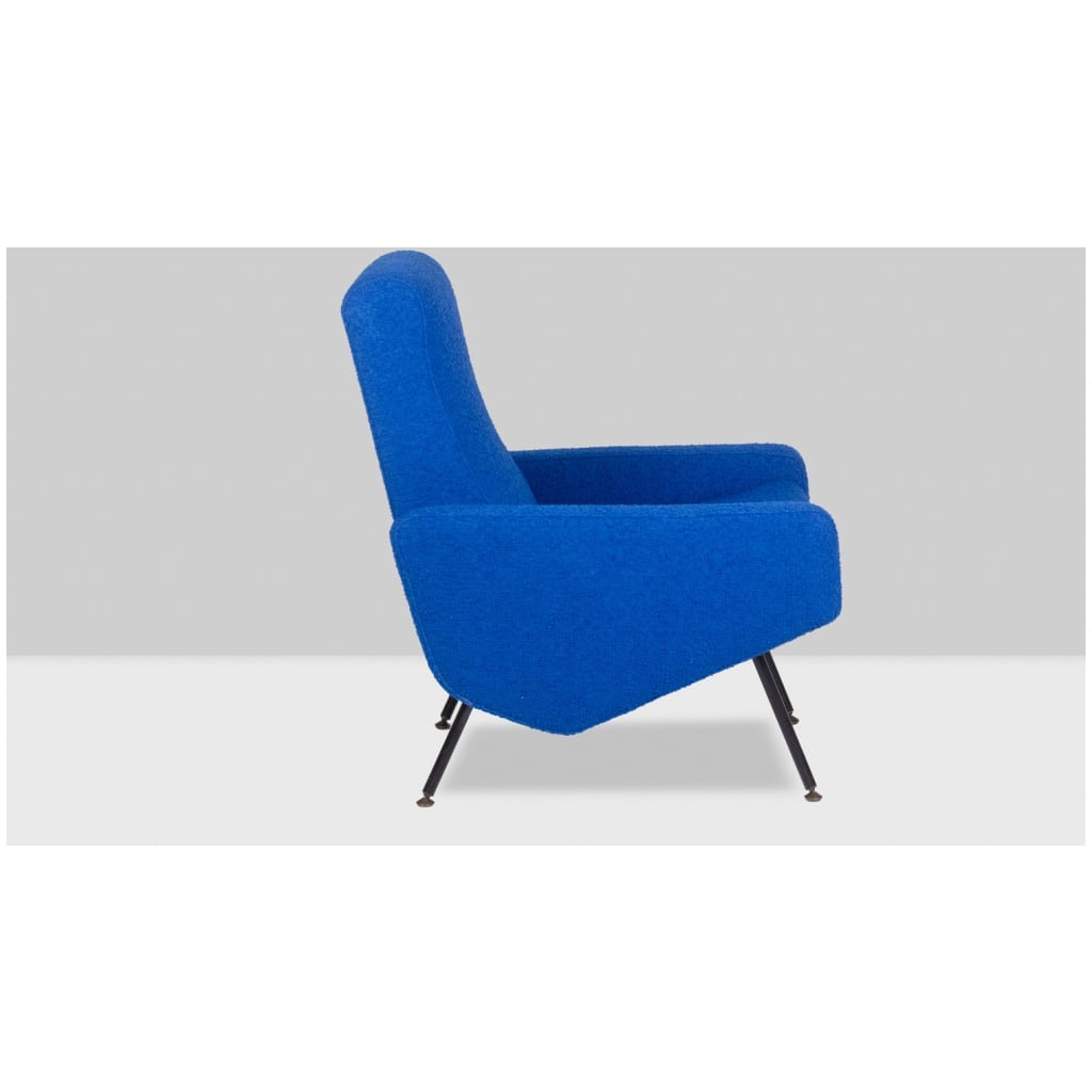 Guariche pour Airborne, Paire de fauteuils « Troïka », années 1950 4