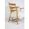 Paire de fauteuils « lounge » en hêtre blond. Années 1950 20