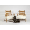 Paire de fauteuils « lounge » en hêtre blond. Années 1950 17