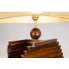 Pied de lampe en bois, sculptural. Années 1980 16