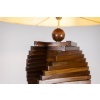 Pied de lampe en bois, sculptural. Années 1980 22