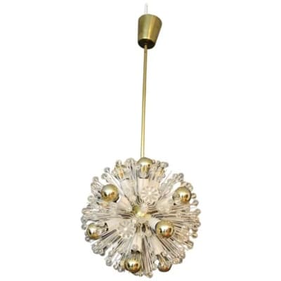 Lustre spoutnik de Emil Stejnar pour Nikoll 35 cm