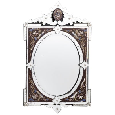 Miroir de Murano polychrome, XIXe