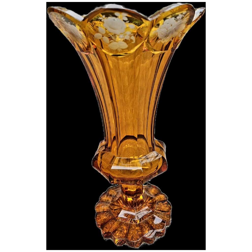 Pair of Bohemian crystal vases 4