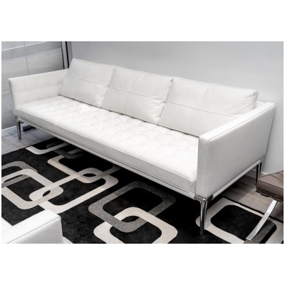 Philippe Starck & Cassina – Canapé 3 Places Volage 243 En Cuir Blanc