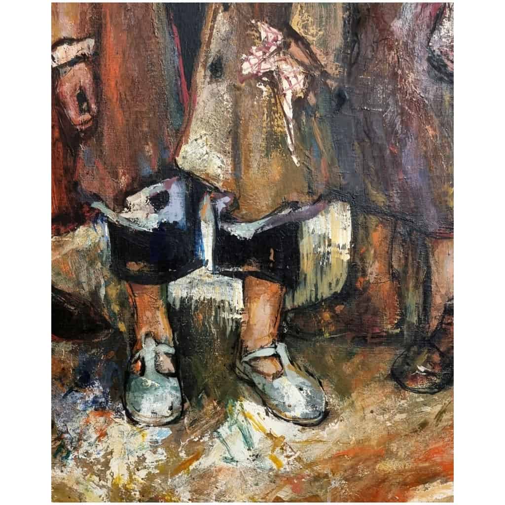 B. Locca (1926 – 1997) – Portrait – Oil On Canvas – 1971 8
