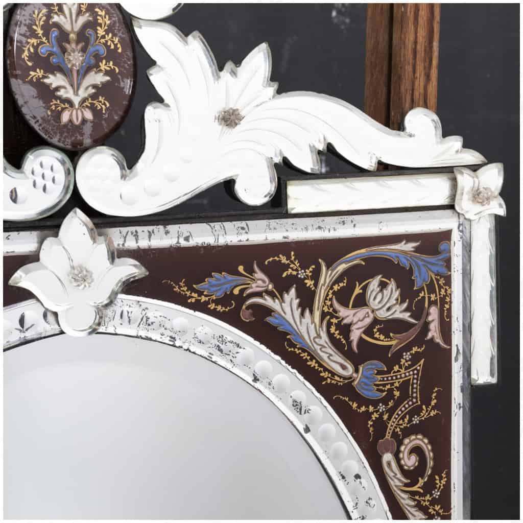 Miroir de Murano polychrome, XIXe 5