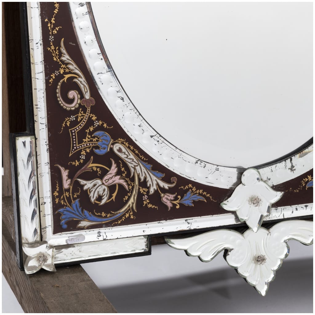 Miroir de Murano polychrome, XIXe 7