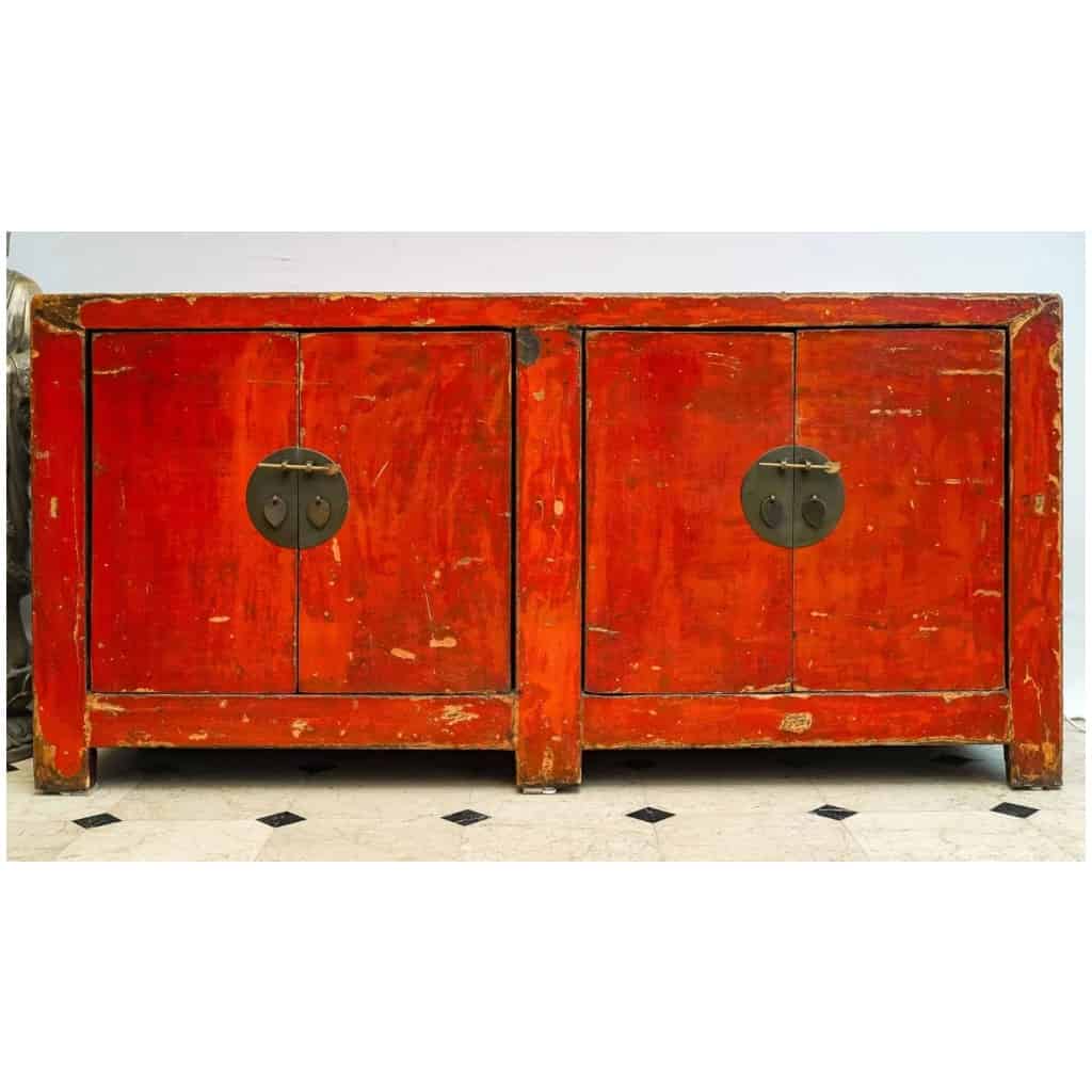 Antique Chinese sideboard 4 doors 5