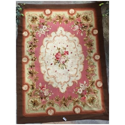 Tapis Aubusson Fait Main XIX Siécle