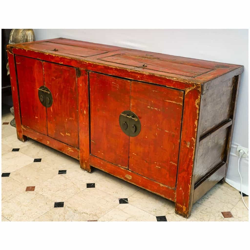 Antique Chinese sideboard 4 doors 3