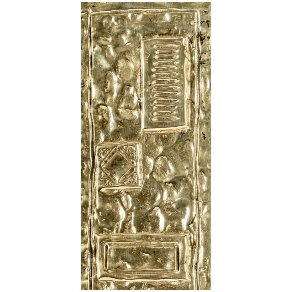 1960 mirror signed by Angelo Brotto in gilded bronze 5