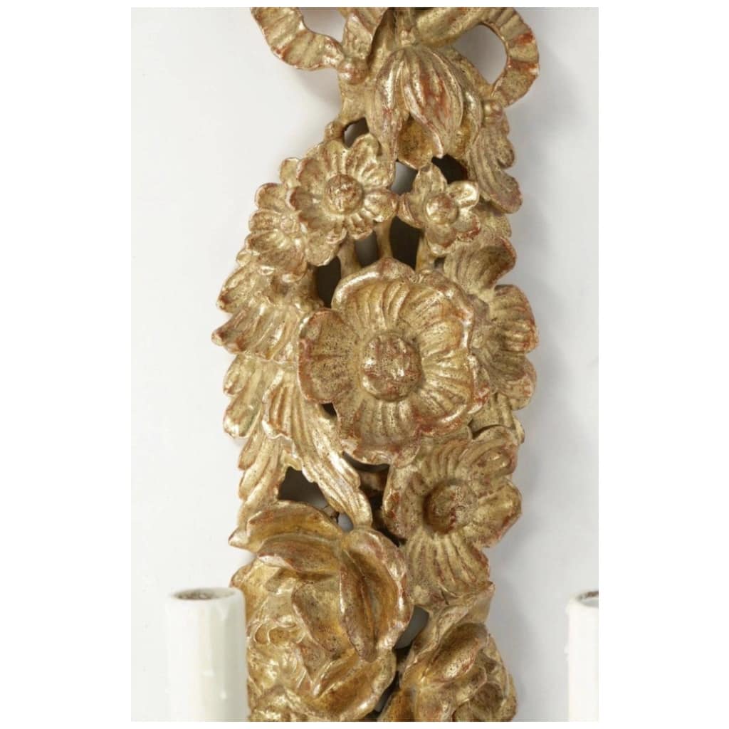 1960 Large Pair of FlorArt 6 Home Sconces