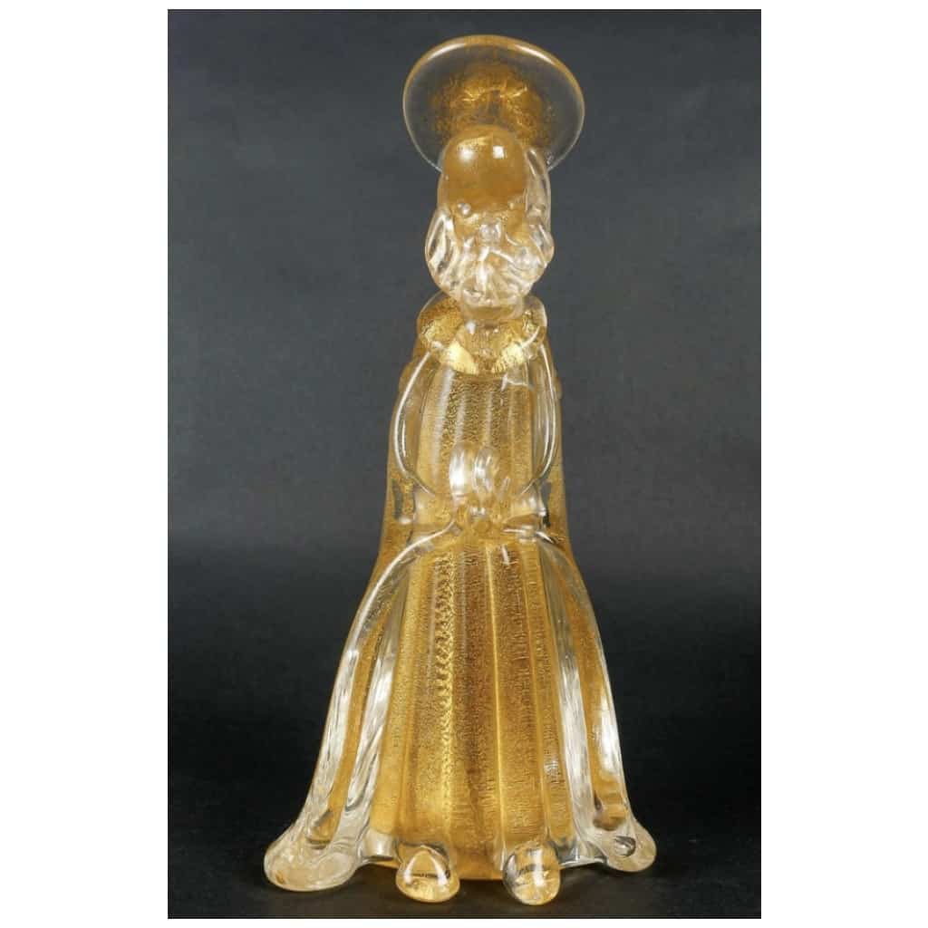 1960 « La Crèche » Verre de cristal de Murano, signée 8