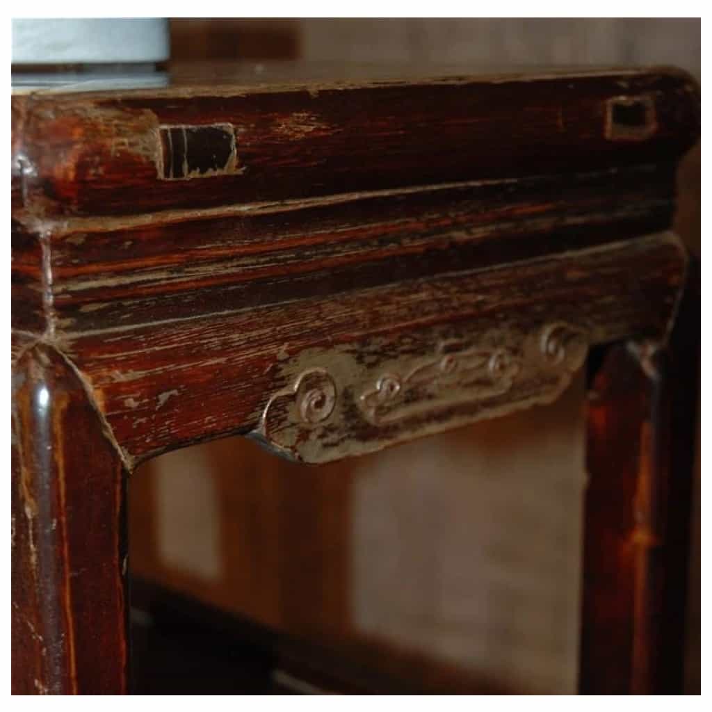 Old Chinese tea table in rectangular elm 5