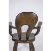 Maison Chevalier, Fauteuil Brutaliste en bois gougé. Années 1960. 19
