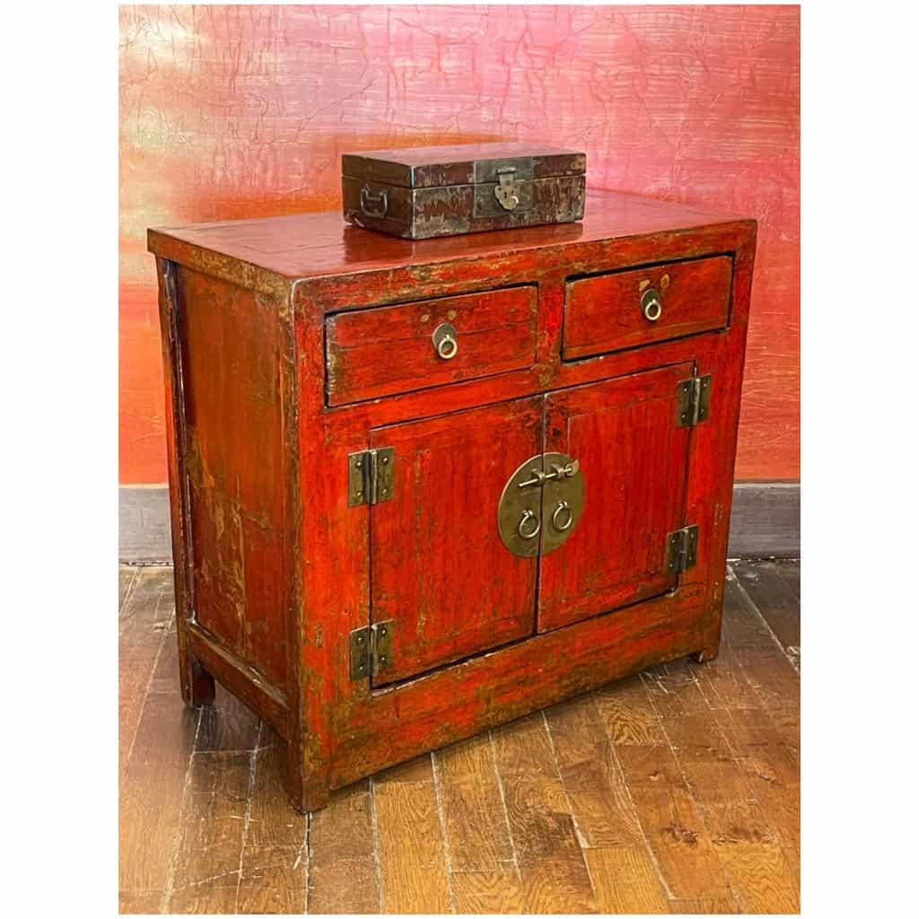 Antique Chinese sideboard 2 doors + 2 drawers 4