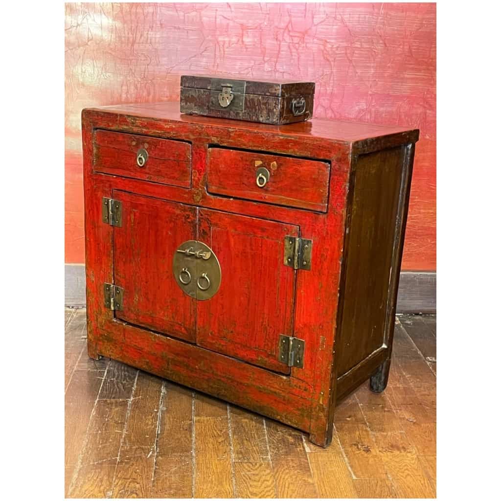 Antique Chinese sideboard 2 doors + 2 drawers 5