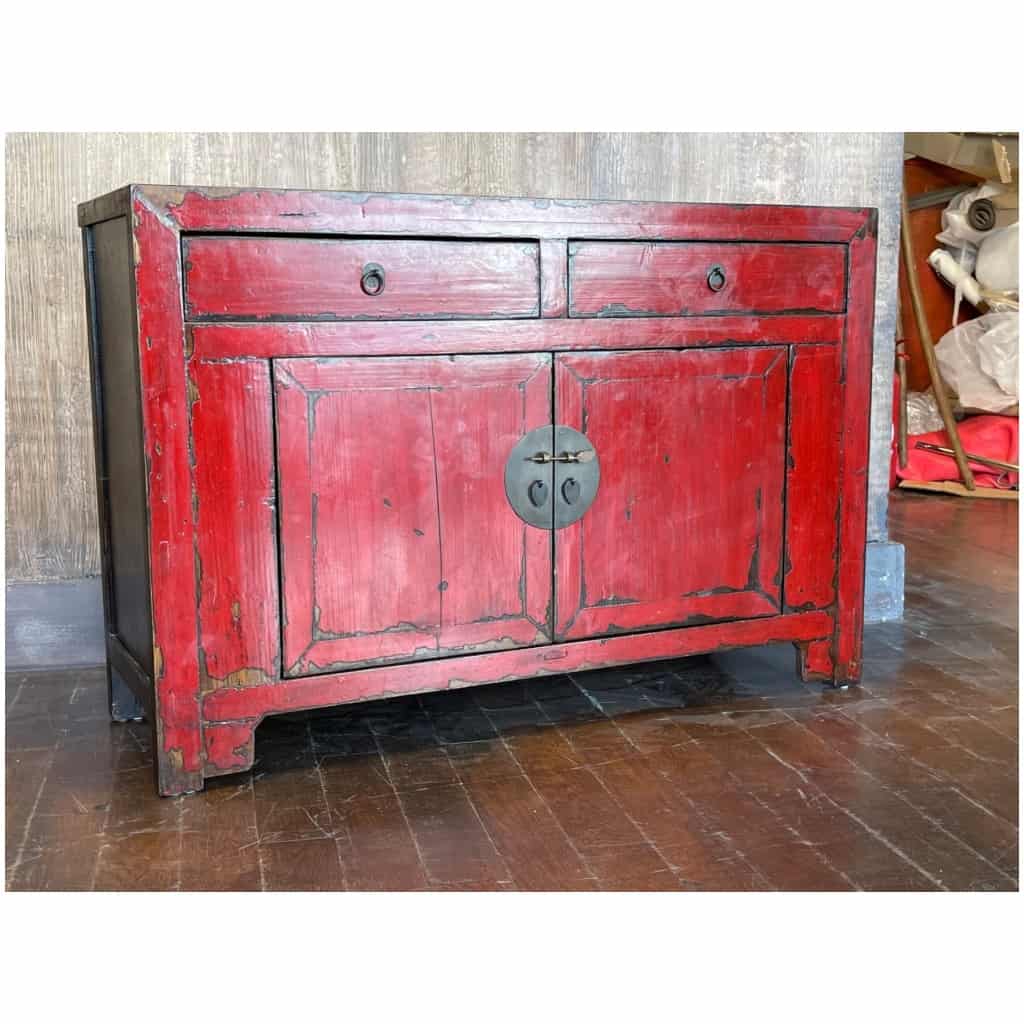 Antique Chinese sideboard 2 doors + 2 drawers 3