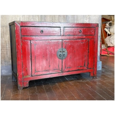 Antique Chinese sideboard 2 doors + 2 drawers