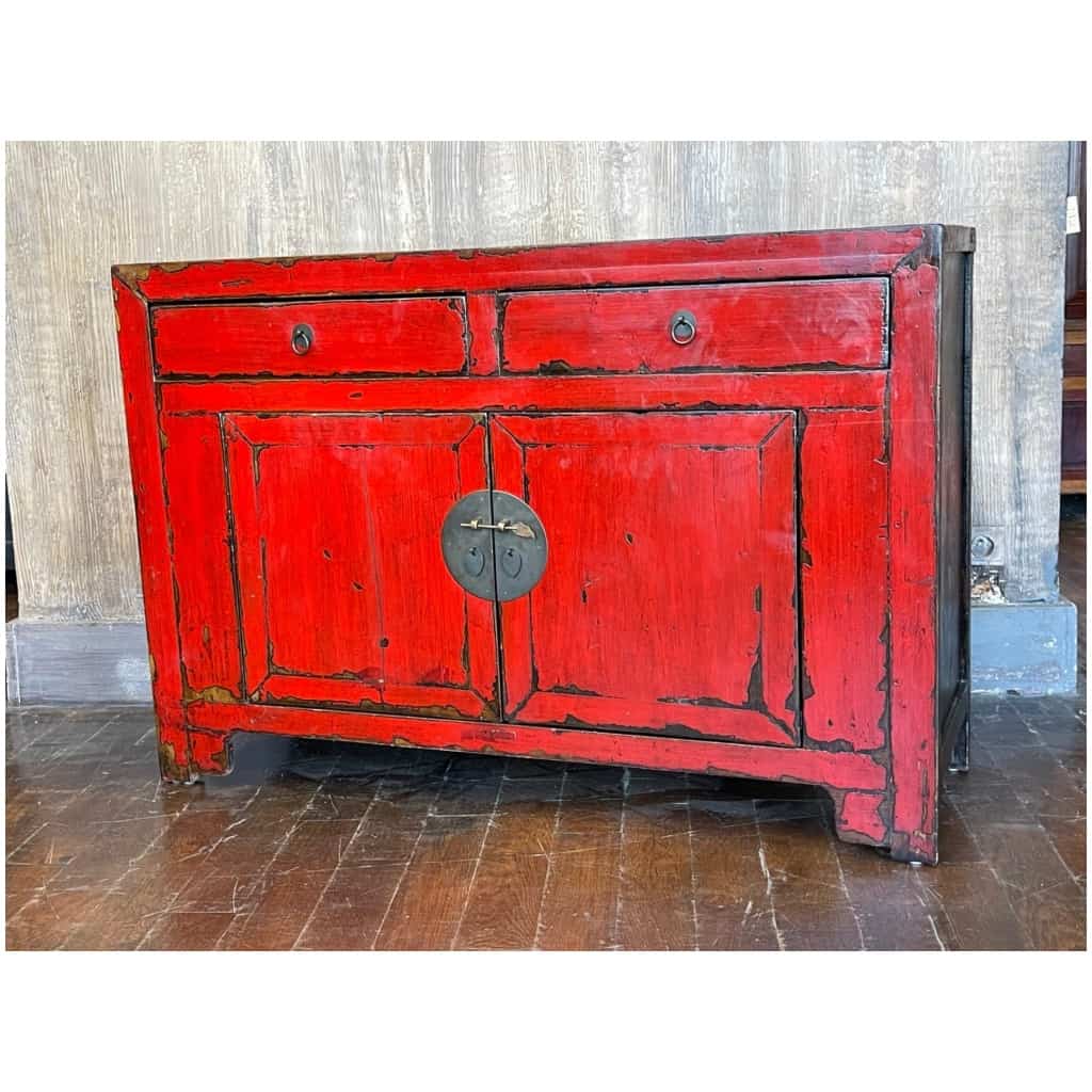Antique Chinese sideboard 2 doors + 2 drawers 4