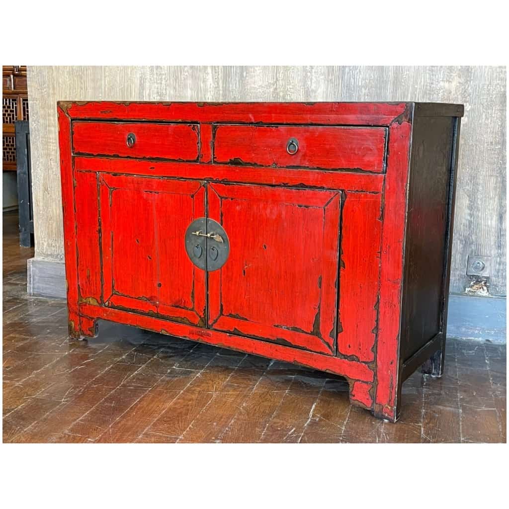 Antique Chinese sideboard 2 doors + 2 drawers 5